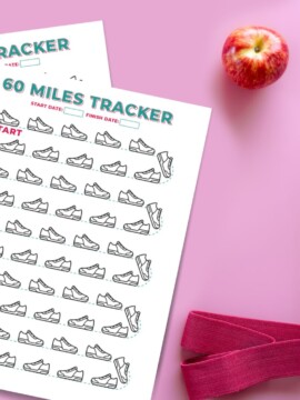 60 Miles Monthly Running Challenge Tracker