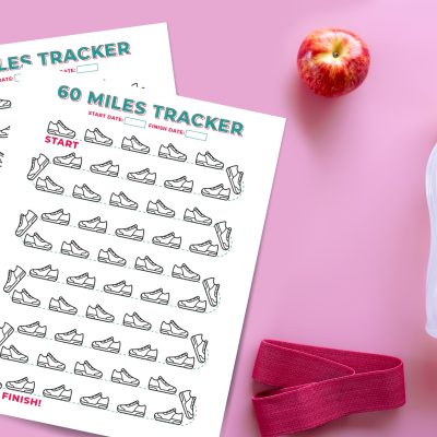 Printable 60 Miles Monthly Running Challenge (Color Your Miles)