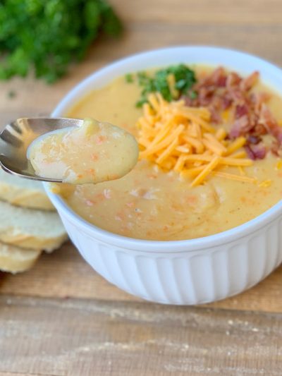 Spoonful of potato soup