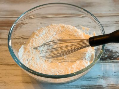 Whisking together dry ingredients