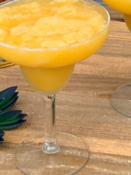 Easy large batch frozen peach margarita recipe