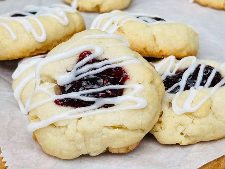 Easy Raspberry Shortbread Thumbprint Cookies