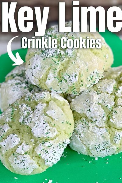 Made with key lime juice and key lime zest, these Key Lime Crinkle Cookies are the perfect light dessert.