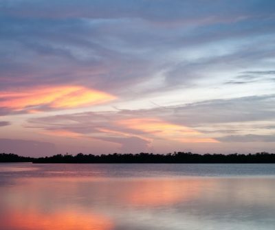 Sunset over Matlacha, Florida small towns