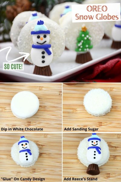 How to make an adorable Oreo Snow Globe Cookie with two design options!