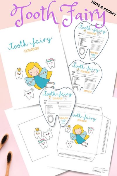 Making losing a tooth even more magical, for kids, with this FREE printable Tooth Fairy note & receipt! #Toothfairy 