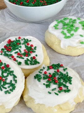Frosted Anise Sugar Cookies for Christmas