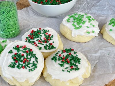 Frosted Anise Sugar Cookies for Christmas