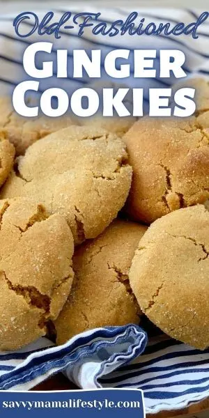 Chewy with a sugar coated crisp edge, this is the old-fashioned Ginger Cookie recipe like your Grandmother made.