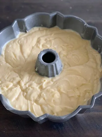 Lemon Bundt Cake Ready To Bake in Oven