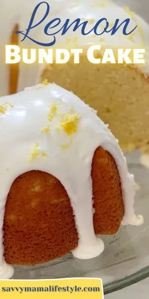 Perfect for spring, this Lemon Bundt Cake is a classic recipe. It has a dense pound cake texture and topped with a lemon icing. #EasterCake #SpringCake