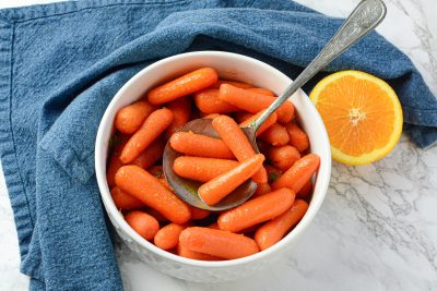 Orange citrus glazed carrots side dish