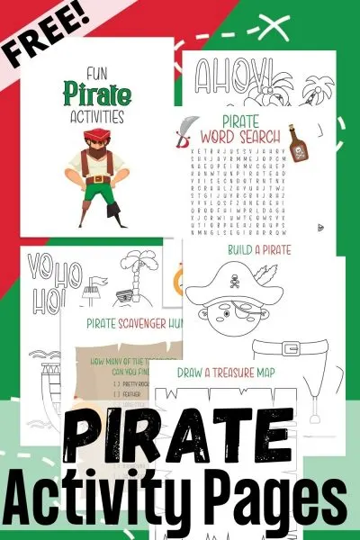 Have a swashbuckling time and print these FREE Pirate Coloring Pages and Activity Sheets!