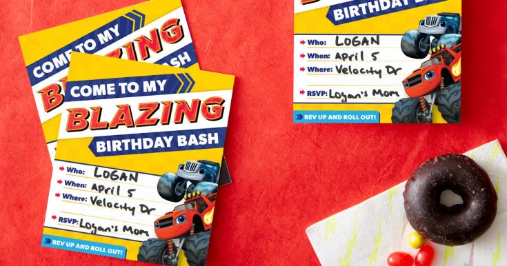 Image for Blaze Birthday Party Invitations