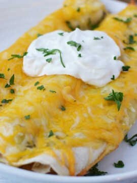 Salsa Verde Chicken Enchiladas Casserole Recipe