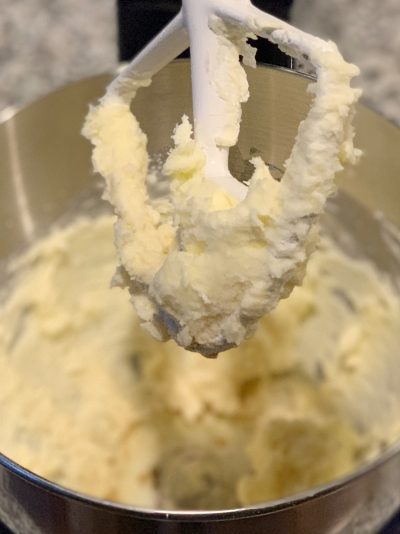 butter and confectioner's sugar mixed together