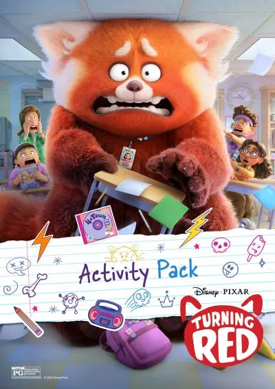 Print FREE Turning Red coloring pages and activity sheets for your Pixar family movie night!