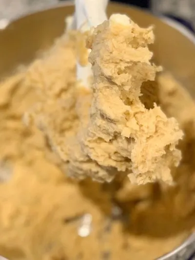 Brown sugar butter pecan cookie batter