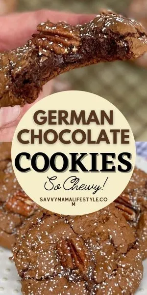 Chewy and rich, these German Chocolate Cookies are an amazing dessert if you're a chocolate lover! Chewy and rich, these German Chocolate Cookies are an amazing dessert if you're a chocolate lover!