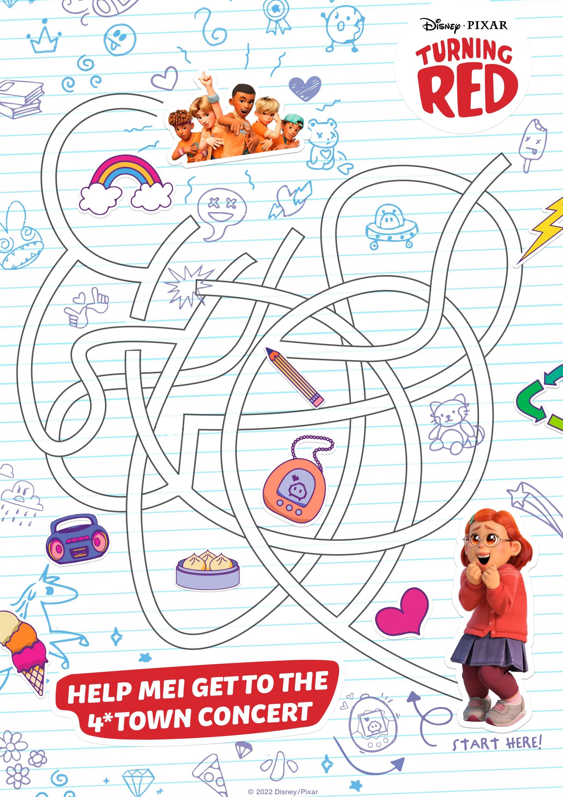 Turning Red Coloring Pages Printable