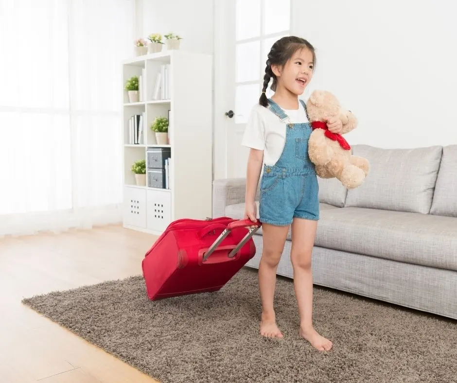 Teaching kids to pack for vacation