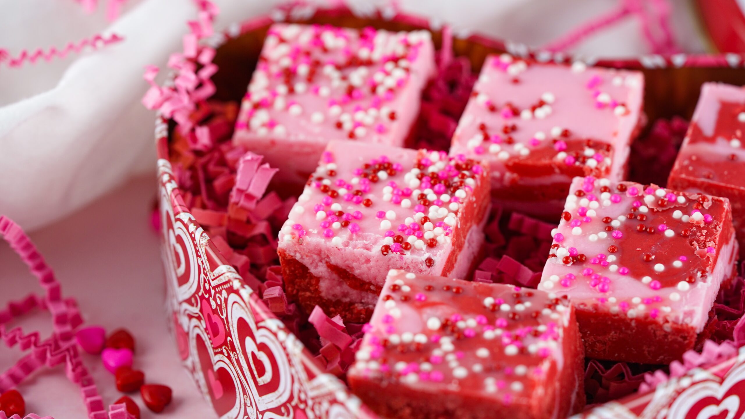 Sweetheart Strawberry Valentines Day Fudge
