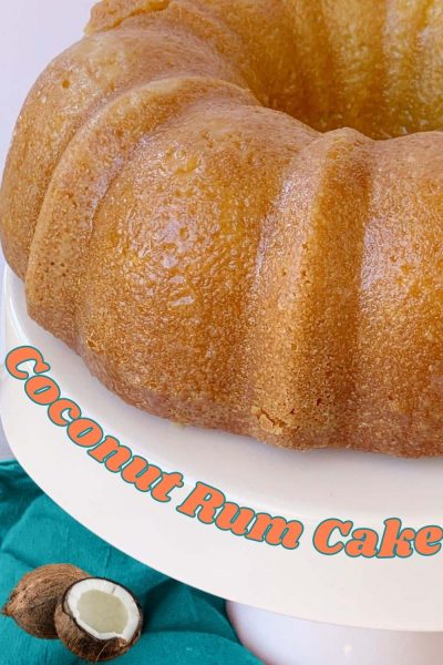 Coconut Rum Bundt Cake: This Boozy cake has rum baked into it and a coconut rum glaze that soaks through it.