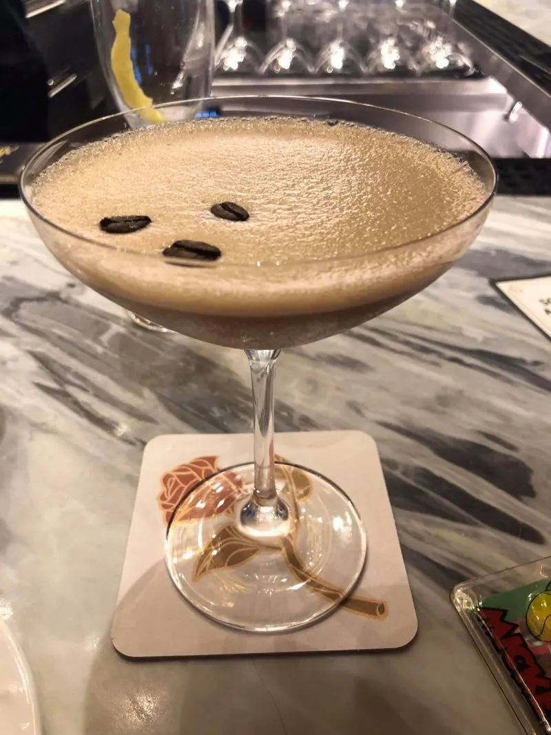 Espresso Martini at Enchanted Rose Lounge