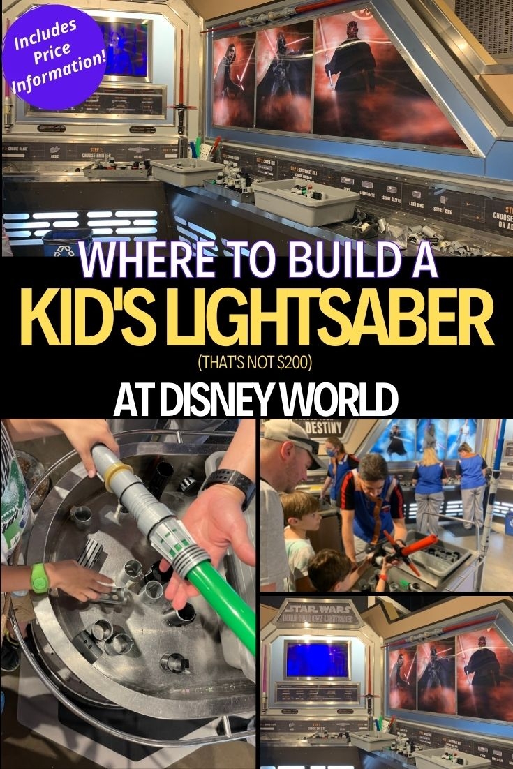 Where to build a lightsaber for kids, at Disney World, that's NOT $200 in Galaxy's Edge.
