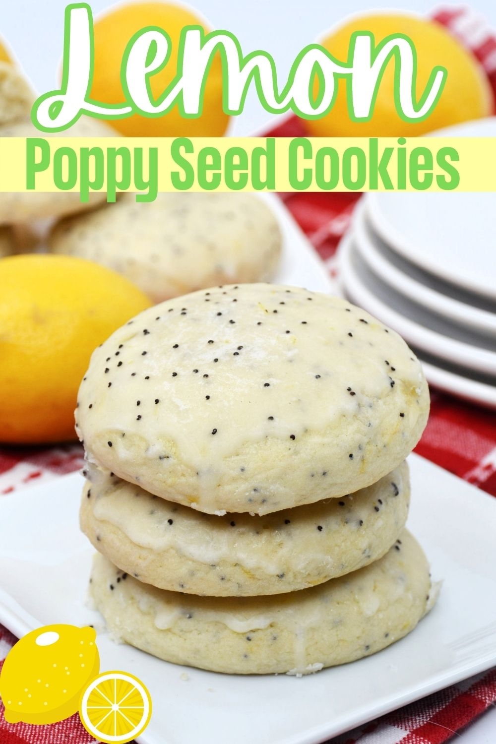 Glazed Lemon Poppy Seed Cookies