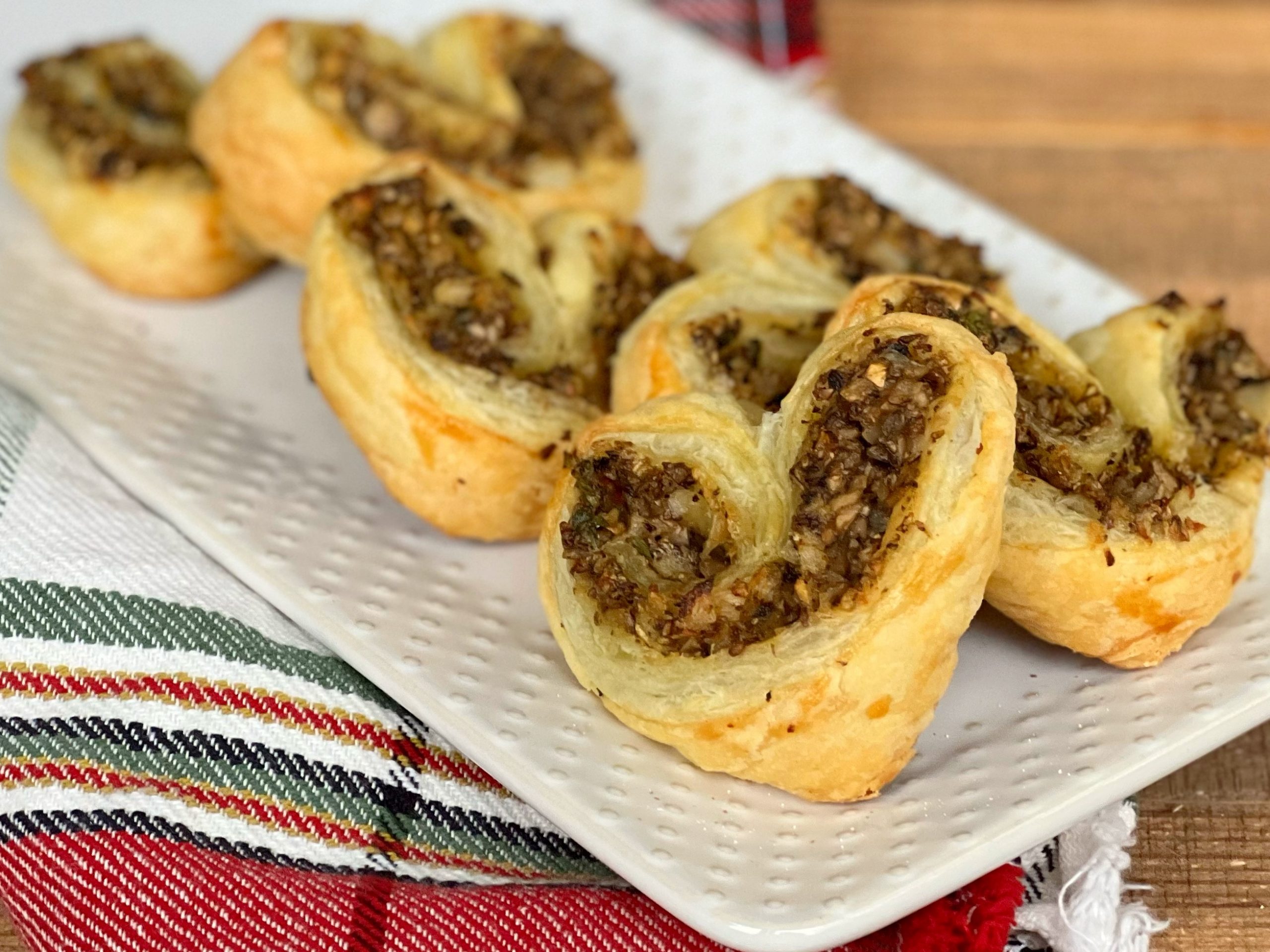 Mushroom Palmier Appetizer Recipe With Puff Pastry