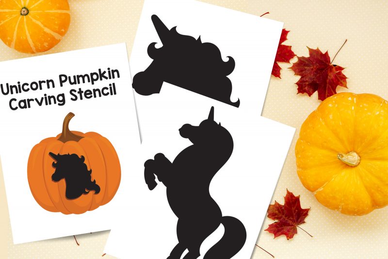 Free Printable Unicorn Pumpkin Carving Stencil
