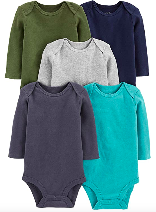 Baby Onesie Pack on Amazon (With Teal)
