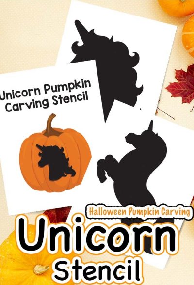Printable Unicorn Pumpkin Carving Stencil