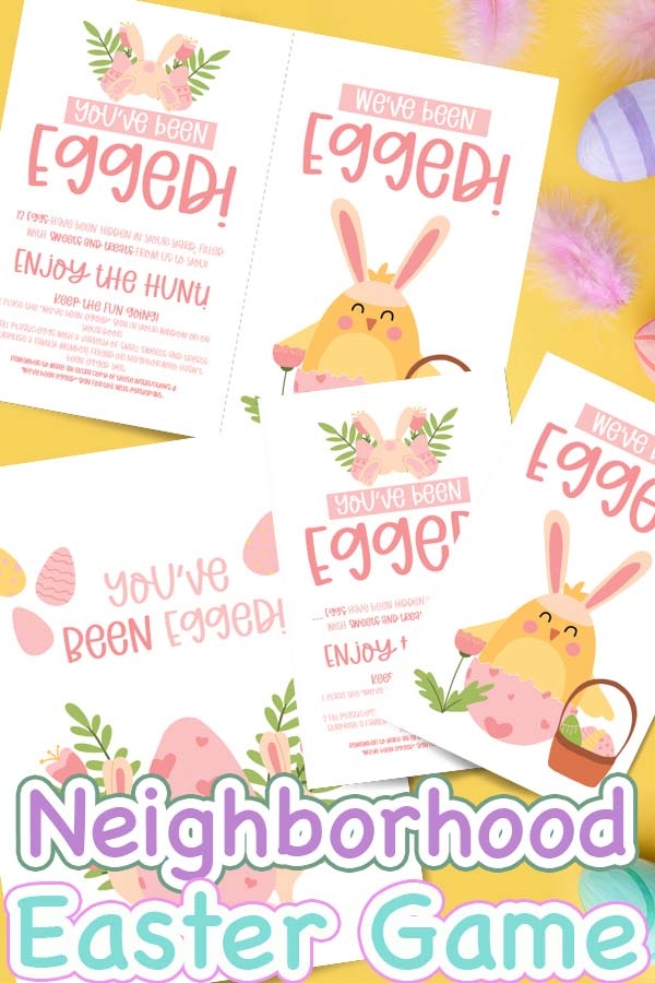 Get your FREE Printable "You've Been Egged" Neighborhood Easter Game! Spread some springtime cheer with Easter eggs.