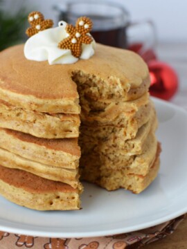 Homemade Gingerbread Pancakes Recipe- Christmas Breakfast