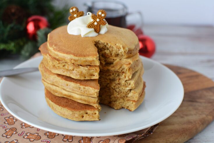 Homemade Gingerbread Pancakes Recipe- Christmas Breakfast