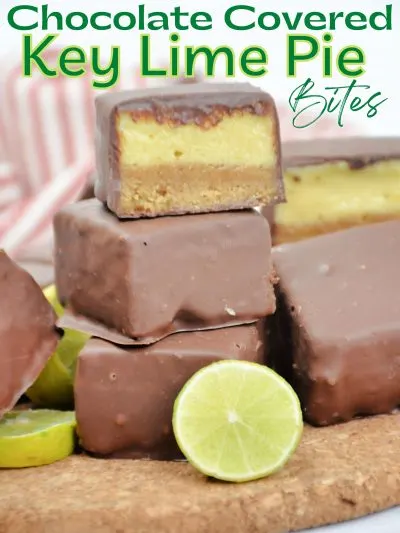 Chocolate Covered Key Lime Pie Bites: everything you love about the pie, but in bite-size form and covered in chocolate!