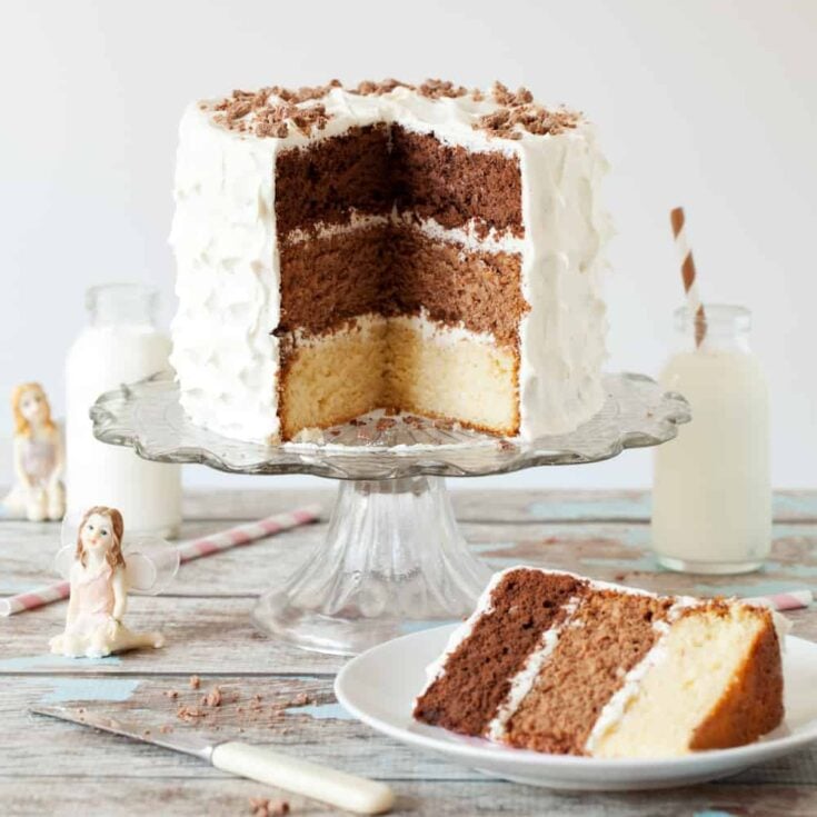 Image for Triple Chocolate Layer Cake with vanilla marshmallow buttercream