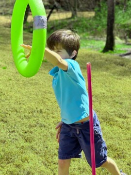 Pool Noodle Ring Toss Tutorial: Kids Backyard Play Idea