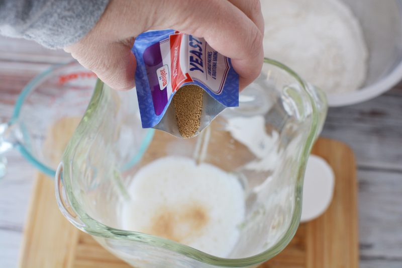 Adding ingredients to blender