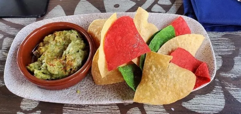 Chips and Guacamole Appetizer at Three Bridges Bar
