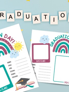 FREE printable preschool graduation keepsake PDF