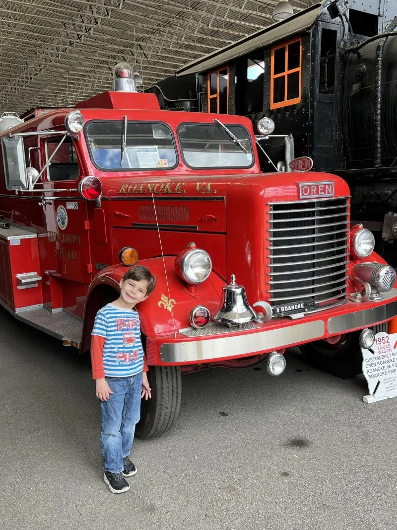 Fire truck at Museum Train Yard