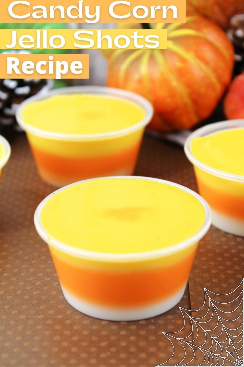 How to make a layered Halloween Candy Corn Jello Shot! It's perfect for parties.