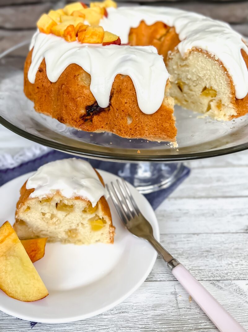 Peach Bundt Cake With Peach Moonshine Topping