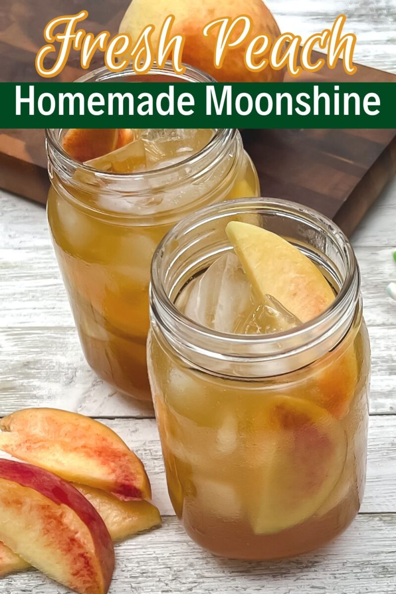 How to make homemade peach moonshine, using fresh peaches and puree!