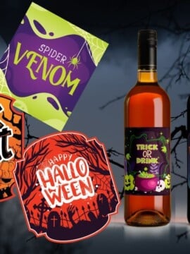 Free Printable Halloween Wine Labels