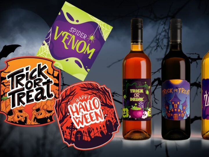 Free Printable Halloween Wine Labels