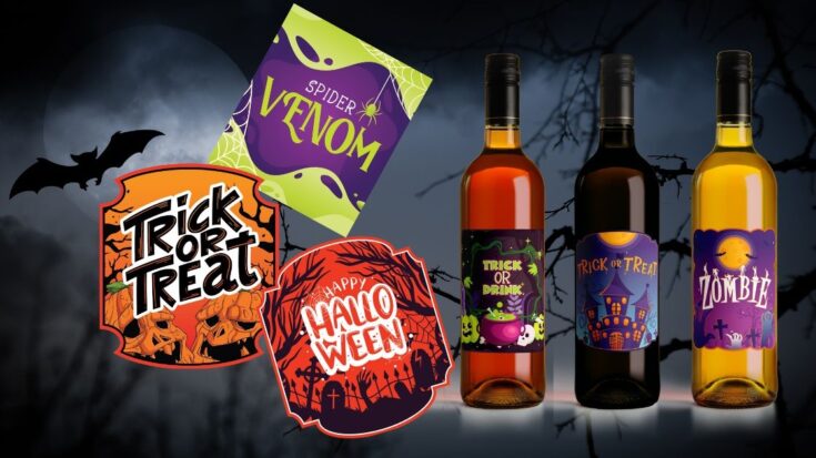 FREE Printable Halloween Wine Labels